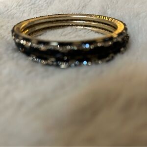 Elegant Gold and Black Bangle Set